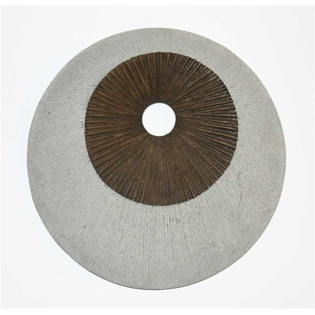 1" x 19" x 19" Brown & Gray Round Double Layer Ribbed  Wall Decor