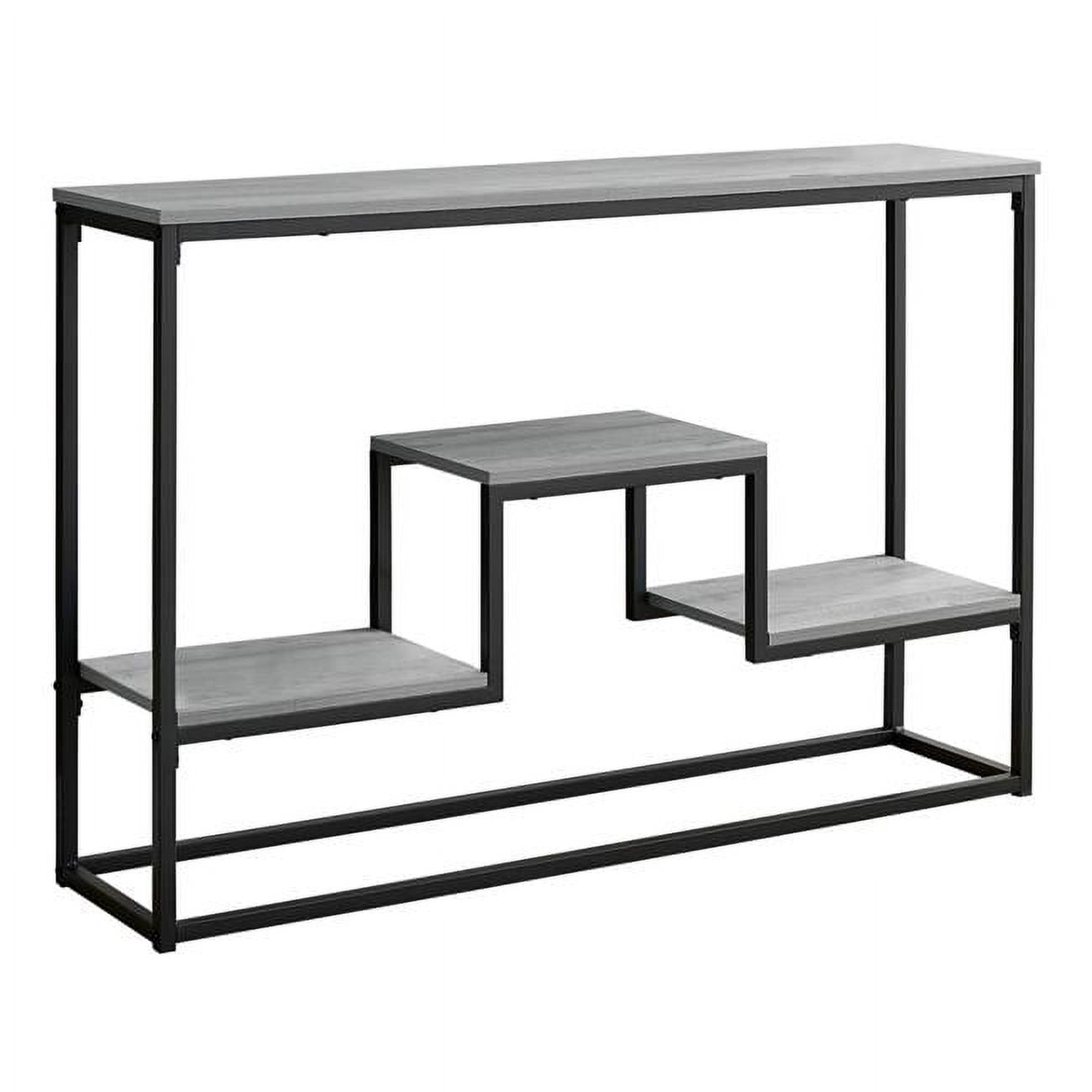 HomeRoots 376514 48 in. Rectangular Grey Wash Finish Hall Console Accent Table