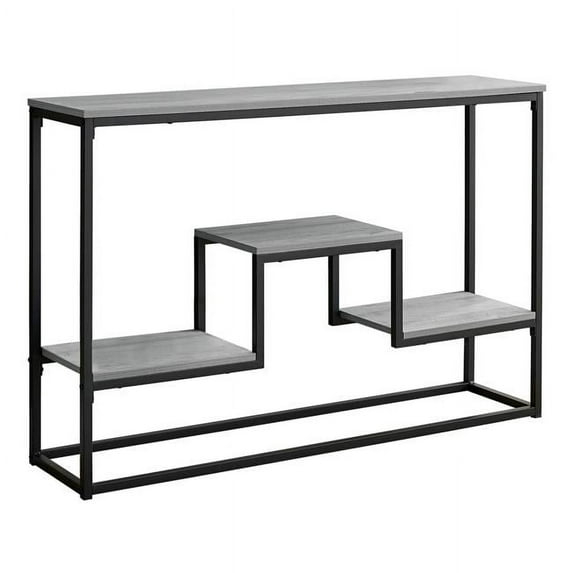 HomeRoots 376514 48 in. Rectangular Grey Wash Finish Hall Console Accent Table