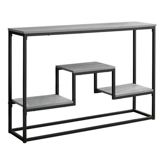 HomeRoots 376514 48 in. Rectangular Grey Wash Finish Hall Console Accent Table