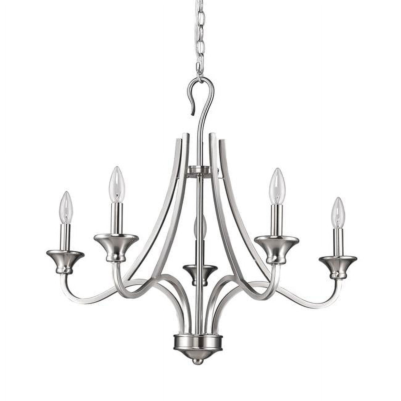 Michelle 5-Light Satin Nickel Chandelier