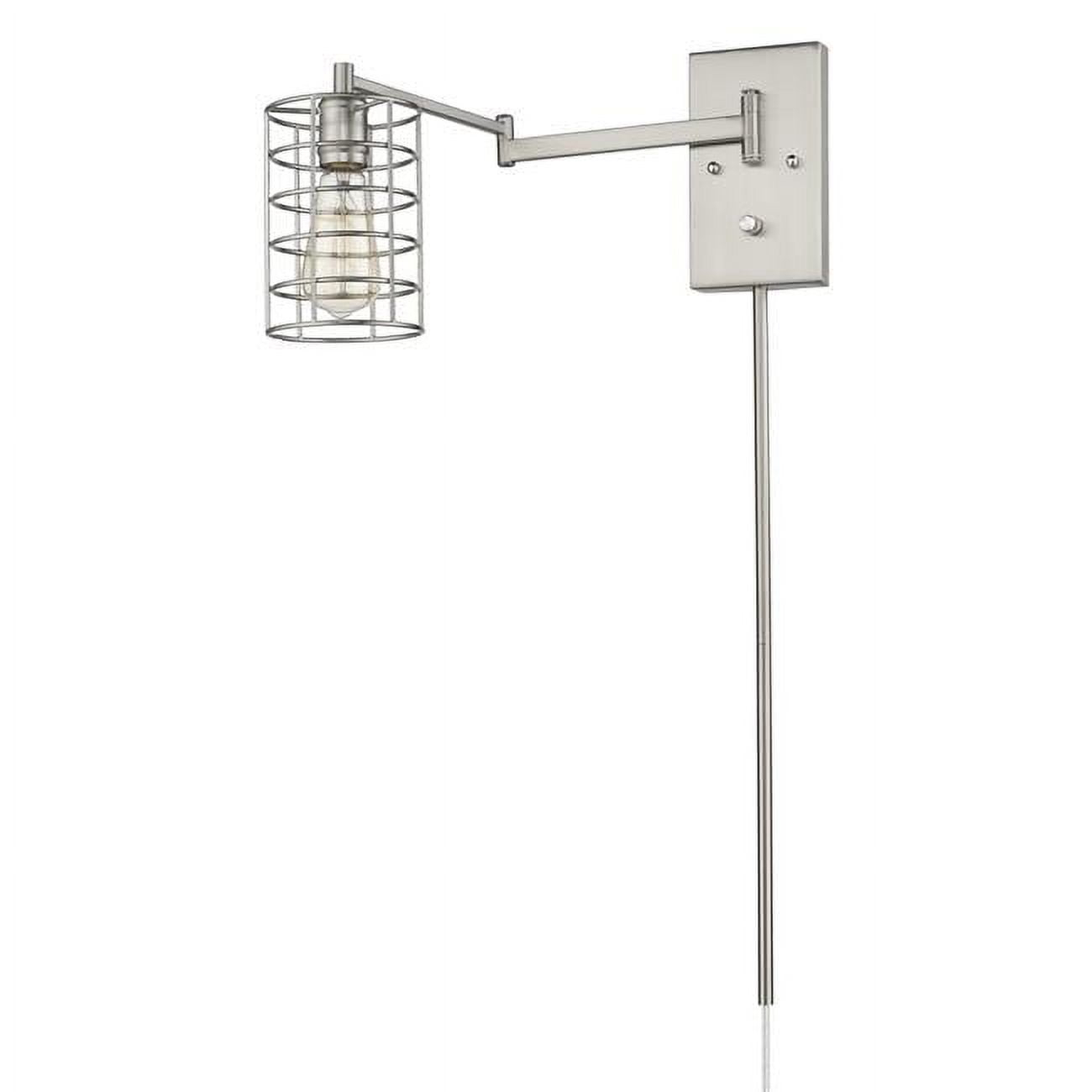 HomeRoots Industrial Silver Metal Wall Sconce