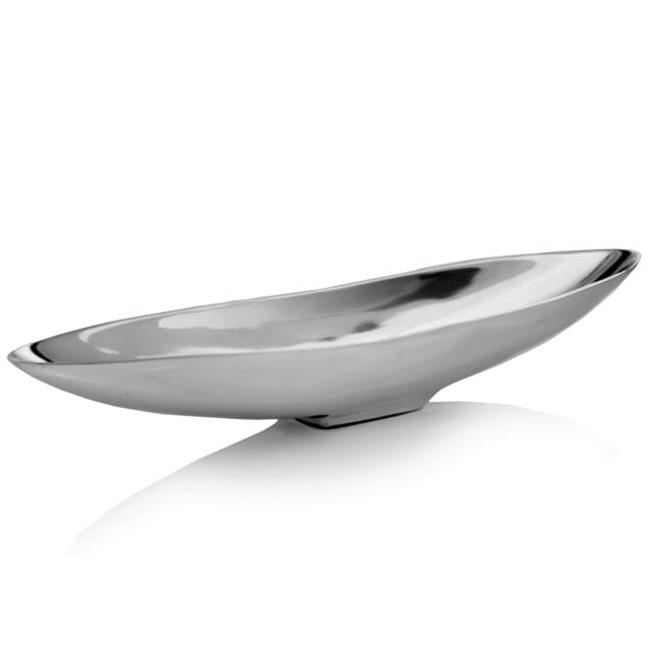 20" Contempo Shiny Silver Short Boat Tray
