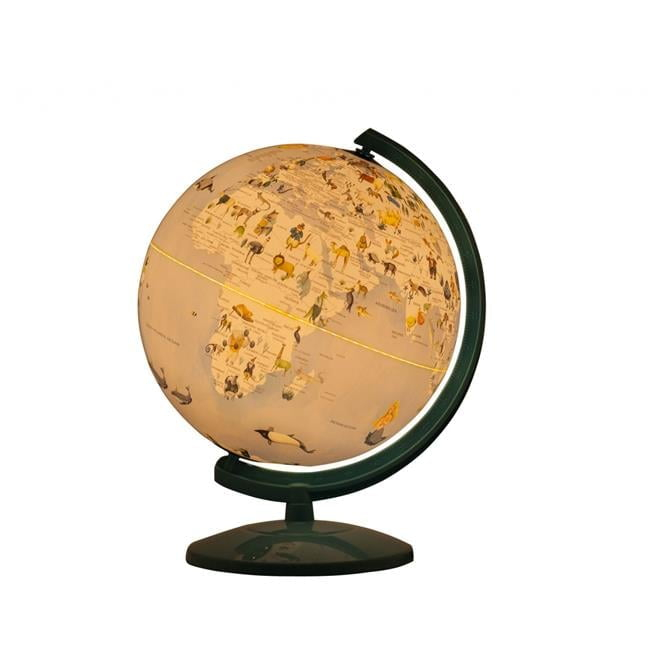 HomeRoots 468342 12.75 x 8.25 x 9.25 in. Animals of the World Acrylic Globe with LED & Night Light