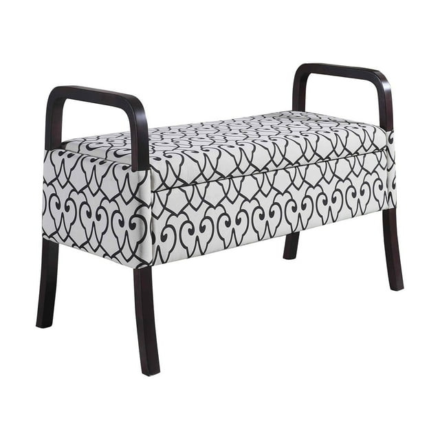 Homestock Artisanal Artistry 23.25" Tall Wooden Storage Bench, Rocco Print