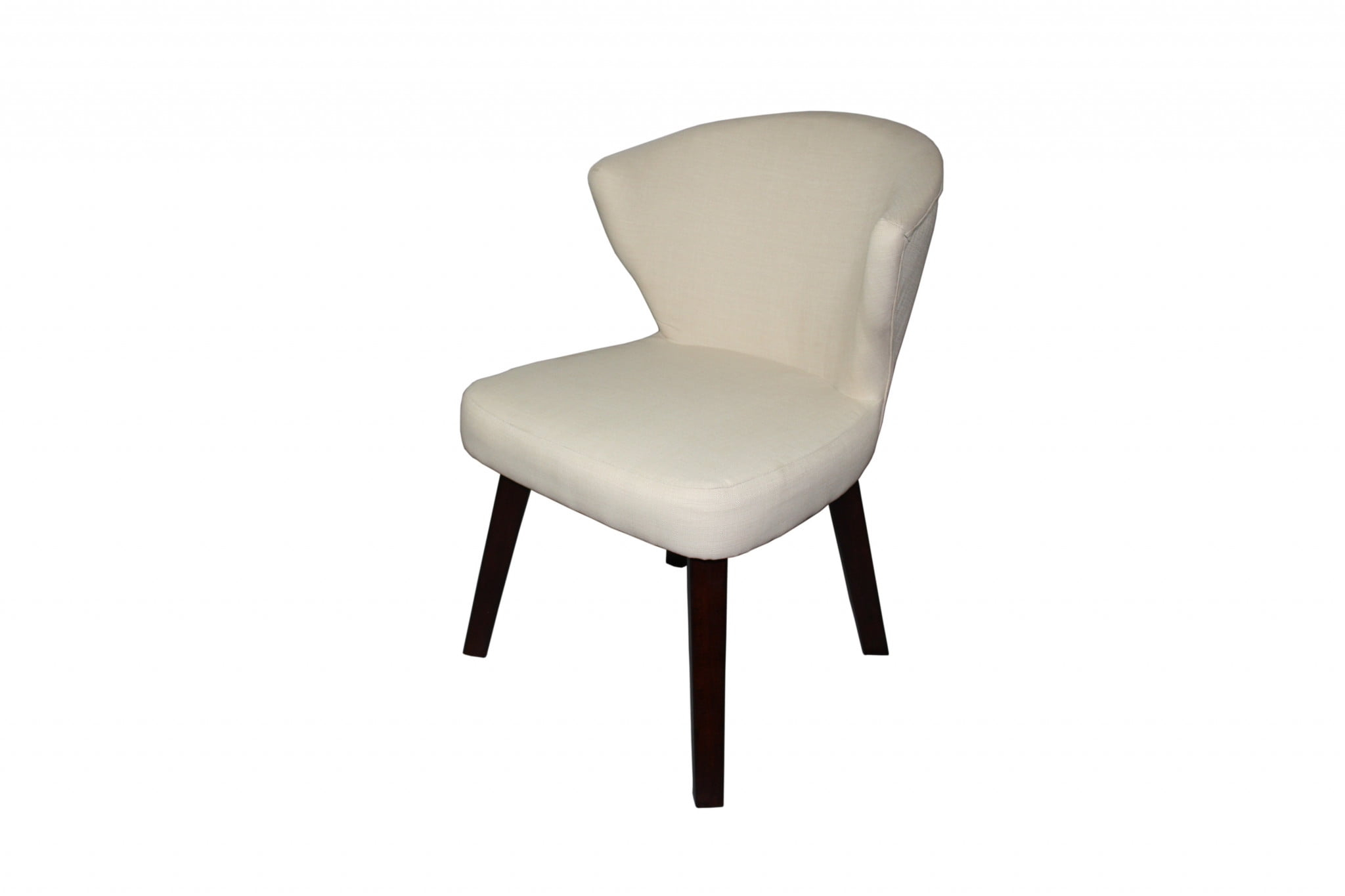 31 in. Cream & Black Wooden Curve Back Dining or Accent Chair