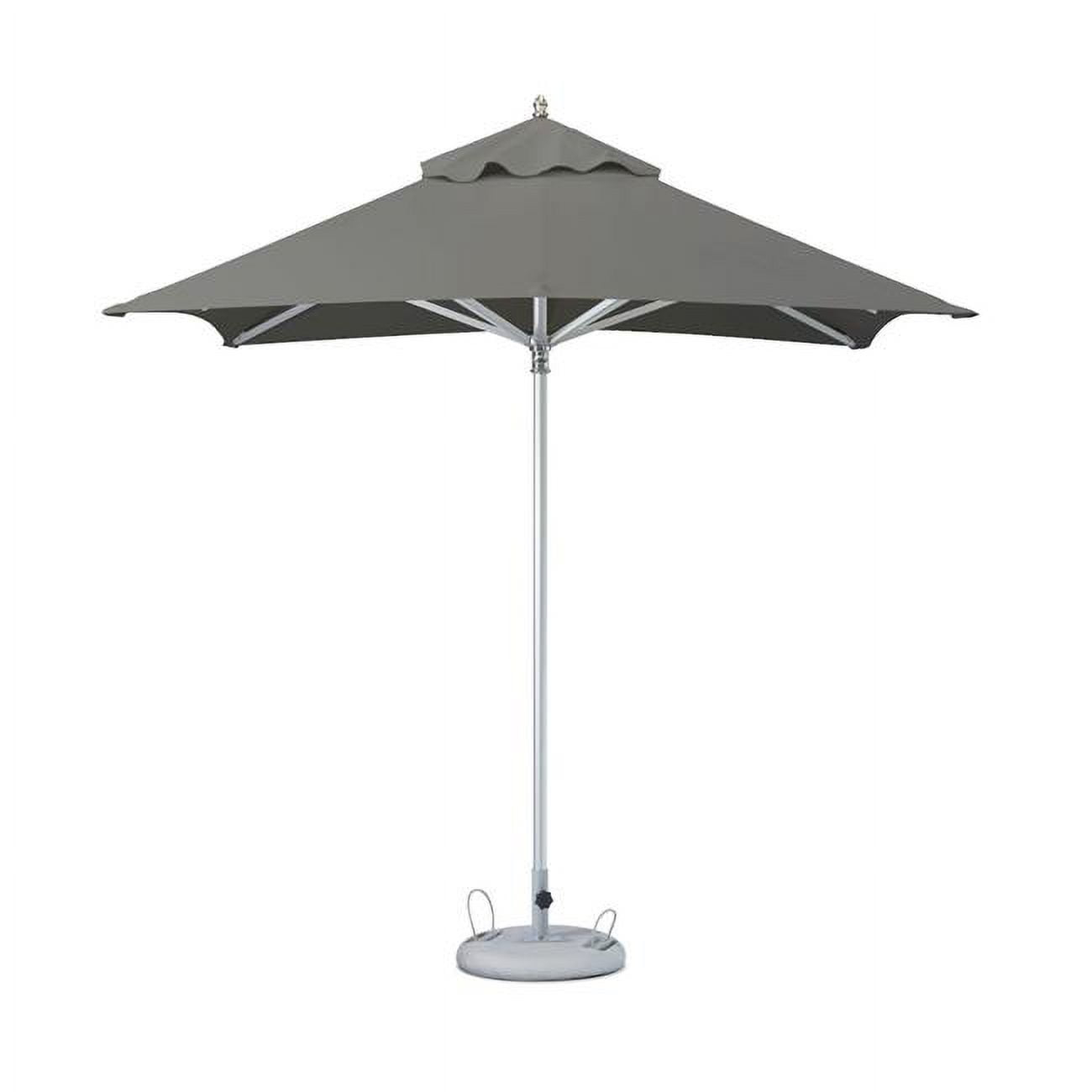 HomeRoots 491962 8 ft. Charcoal Polyester Square Market Patio Umbrella