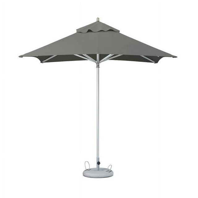HomeRoots 491962 8 ft. Charcoal Polyester Square Market Patio Umbrella