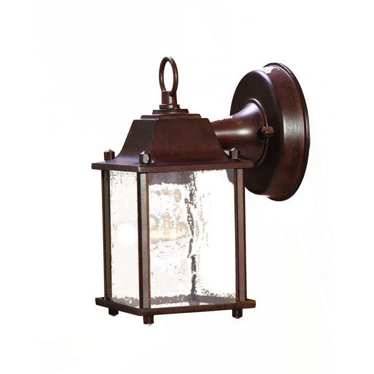 Builder's Choice 1-light Burled Walnut Wall light With Seeded Glass