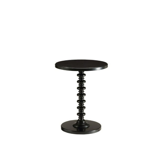 HomeRoots Black Solid Wooden Stylish Accent Side Table