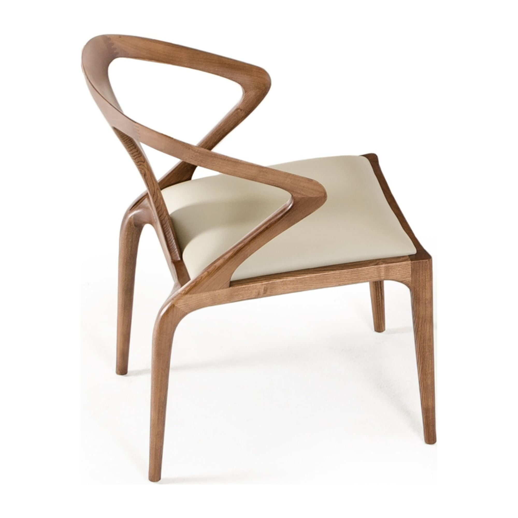 31" Leatherette and Wood Dining Chair