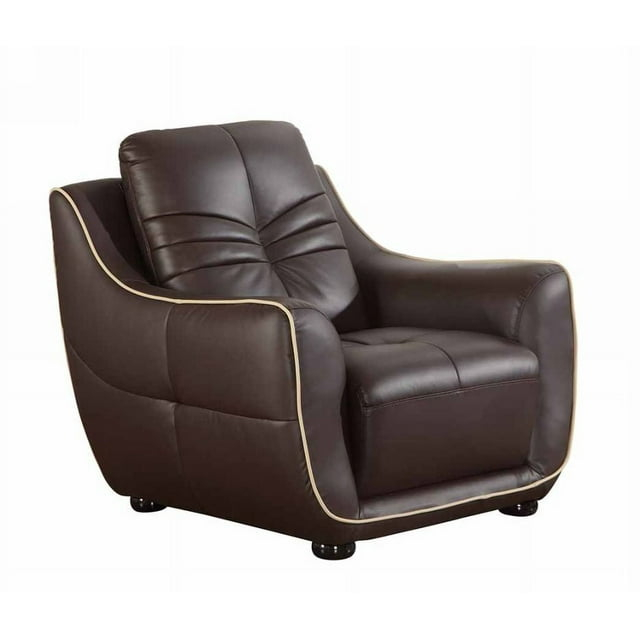 HomeRoots Decor 36-inch Elegant Brown Leather Chair
