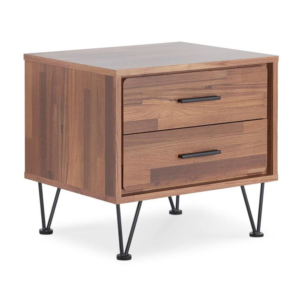 Nightstand In Walnut - Particle Board , Mdf Walnut