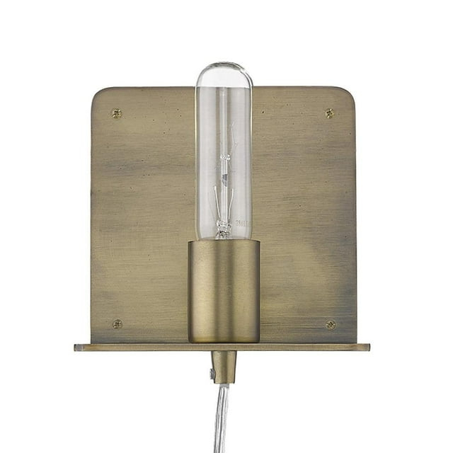 HomeRoots Petite Dull Gold Shelf Wall Light