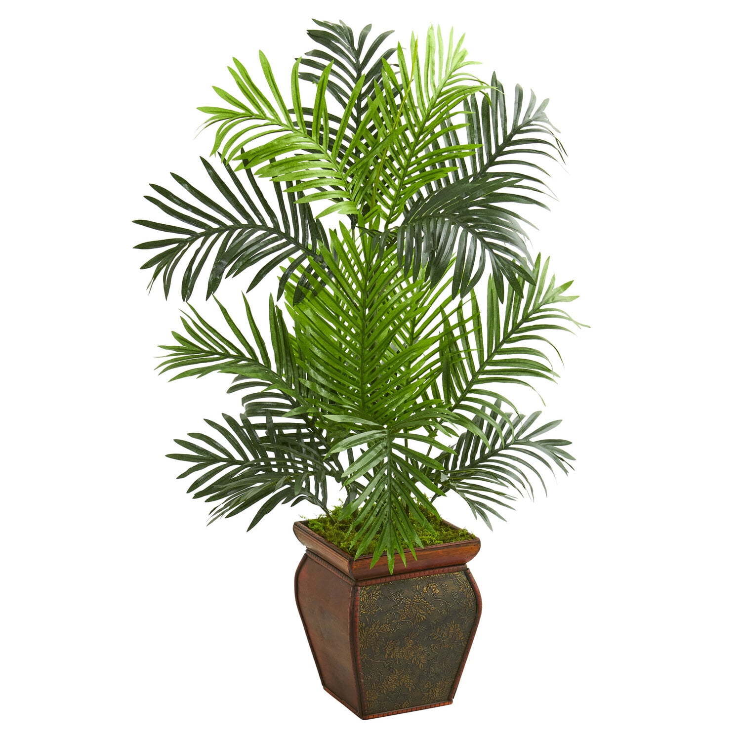 Nearly Natural 3-ft Paradise Palm Artificial Tree in Decorative Planter