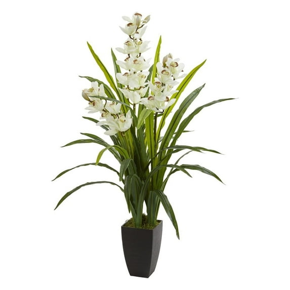 Nearly Natural 45-in Cymbidium Orchid Artificial Plant