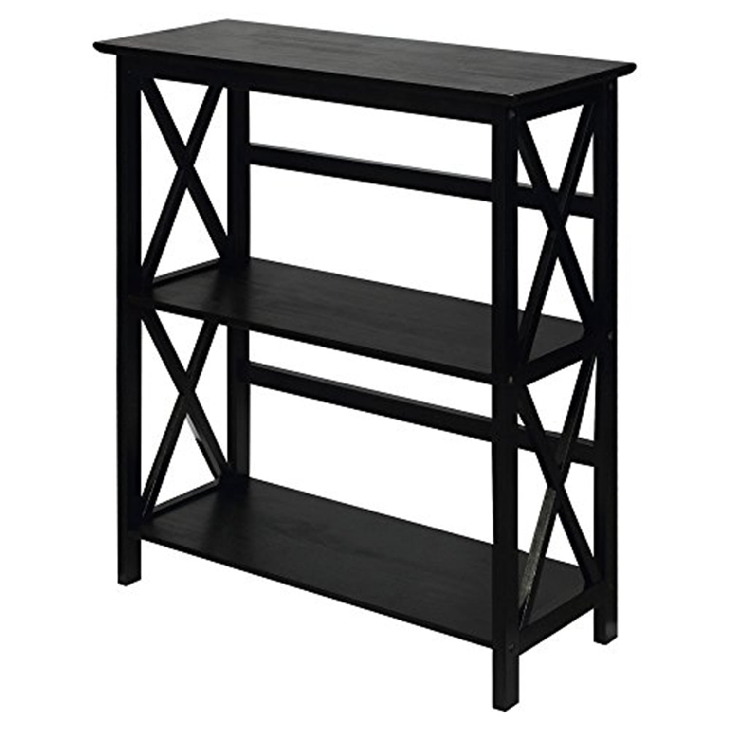 Montego 3-Shelf Bookcase-Black