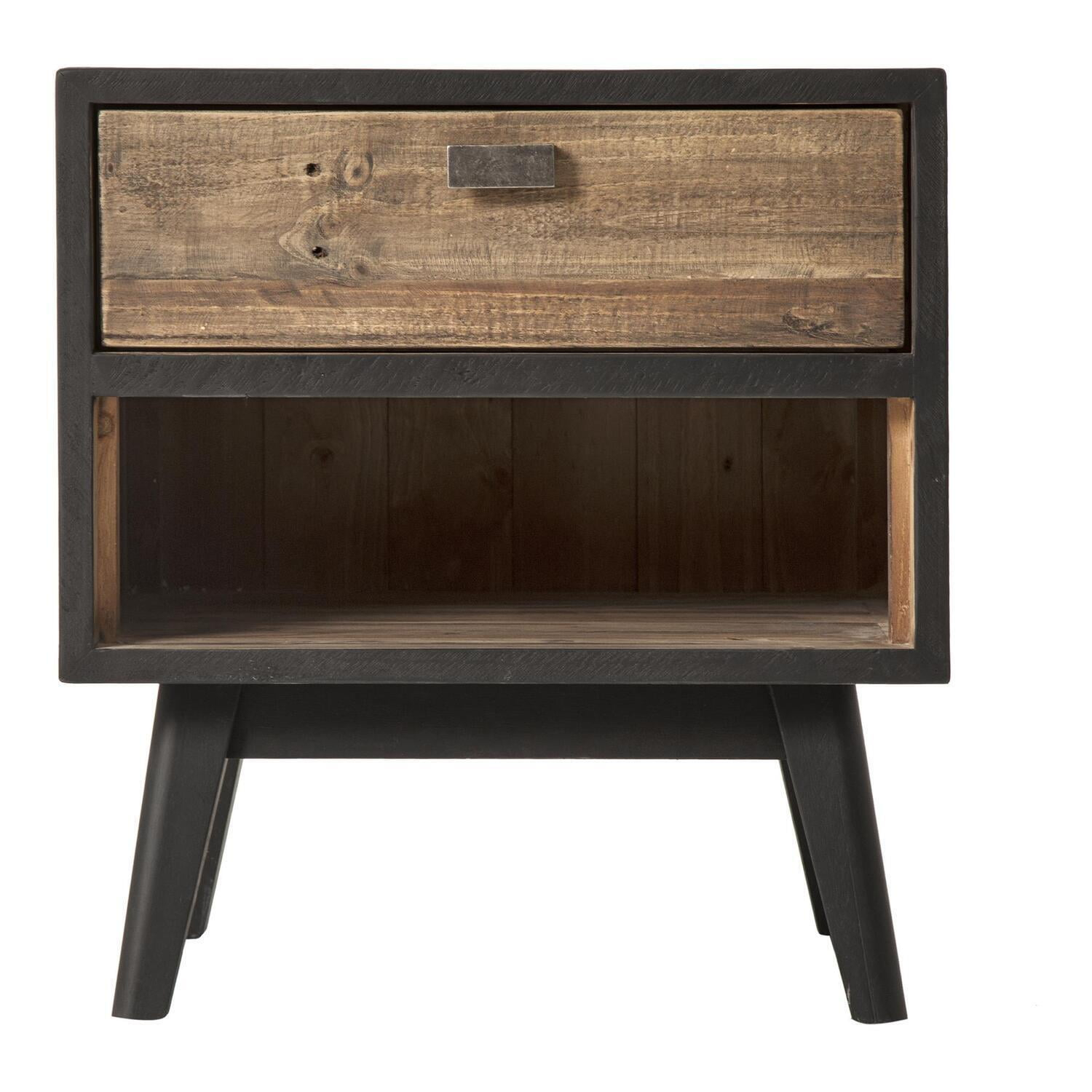 HomeStock Handcrafted Haven Side Table Black