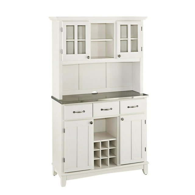 Stainless Top and Hutch Sideboard Buffet Servers- Home Styles