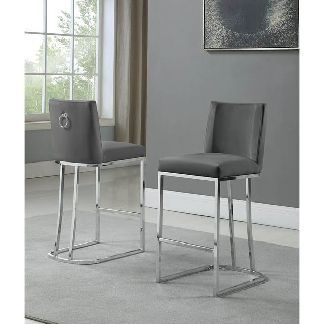 Aurrin Velvet Upholstered Bar & Counter Stool