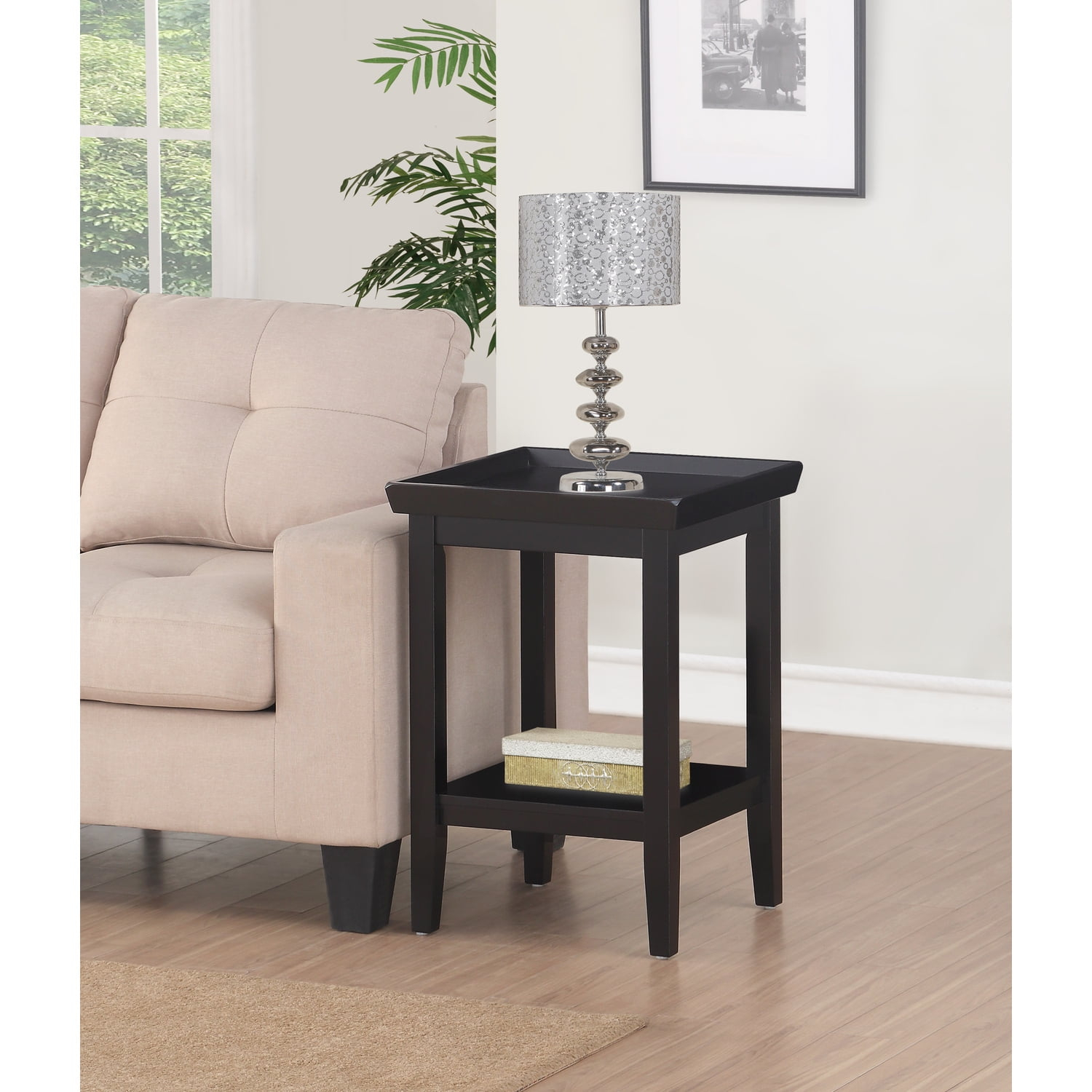 Convenience Concepts Ledgewood End Table, Black