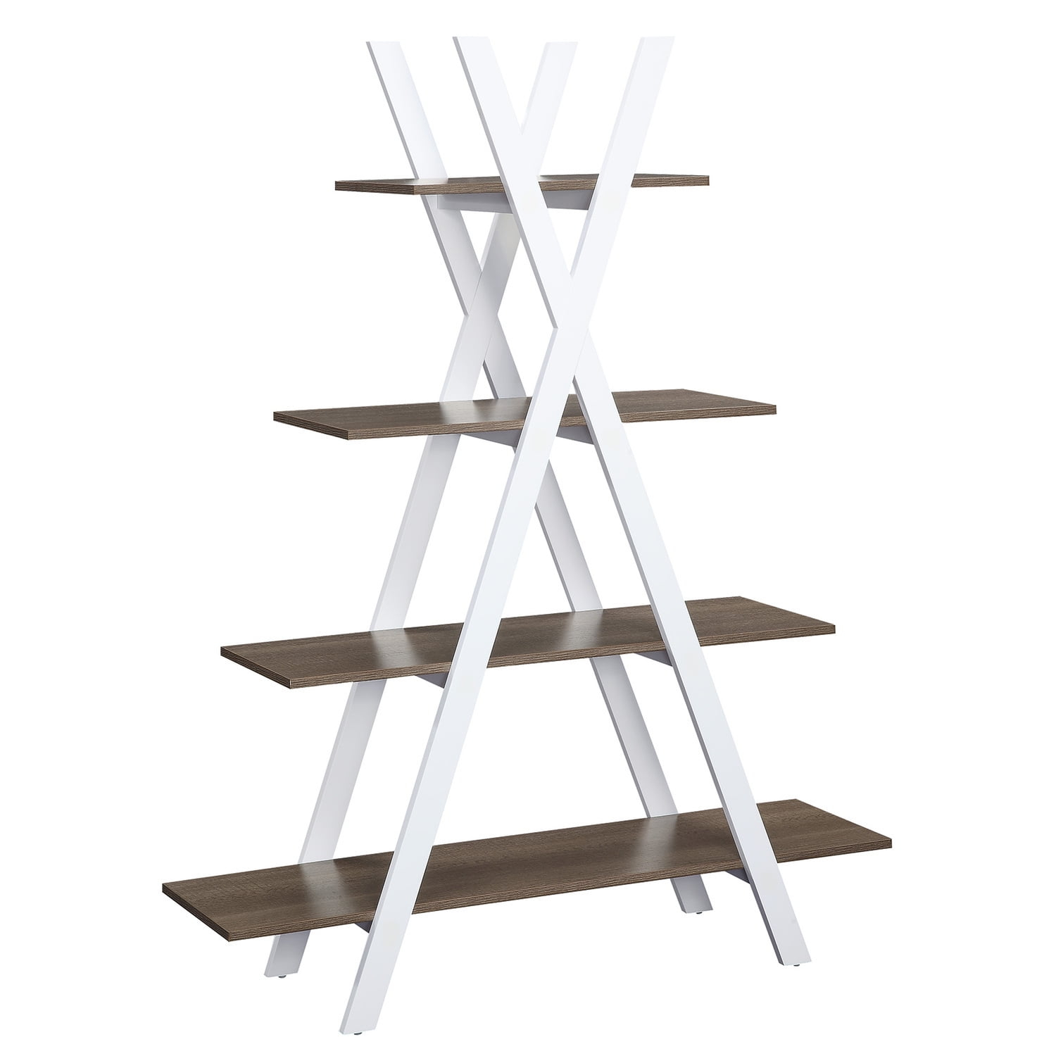 Oxford A Frame Bookshelf, Driftwood and White