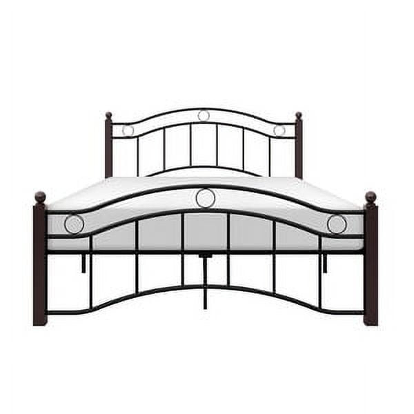 Weston Home Lexicon Averny Traditional Metal Frame Full Platform Bed in Black