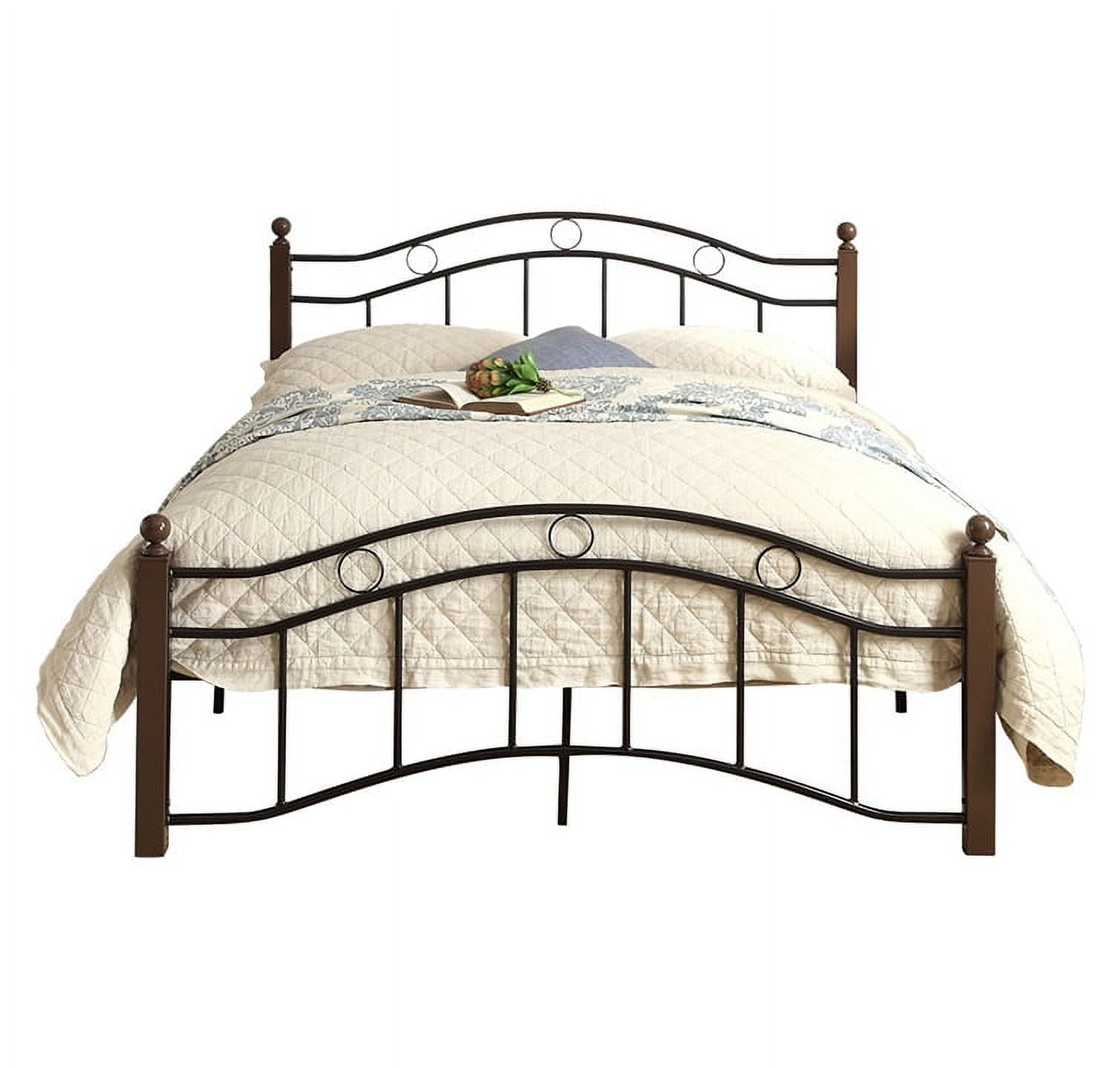 Weston Home Lexicon Averny Traditional Metal Frame Full Platform Bed in Black