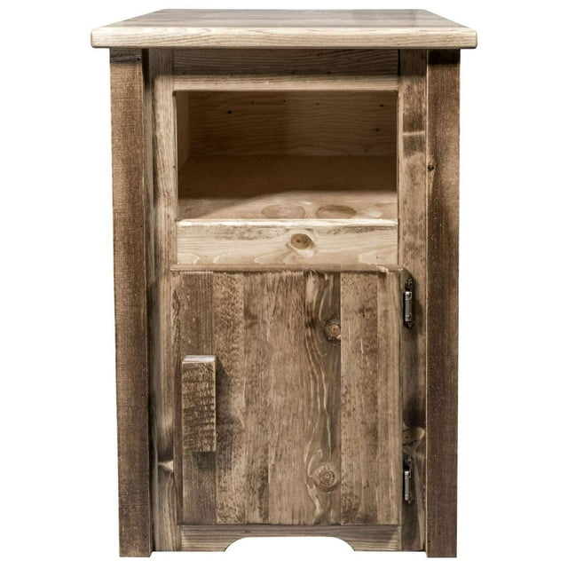 Homestead Collection End Table w/ Door, Right Hinged, Stain & Lacquer Finish