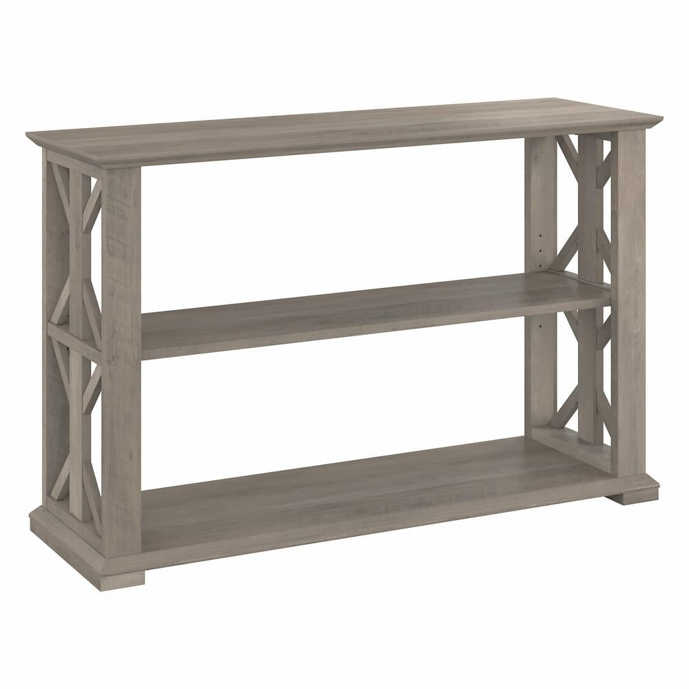 Homestead Console Table with Shelves in Driftwood Gray - Engineered Wood