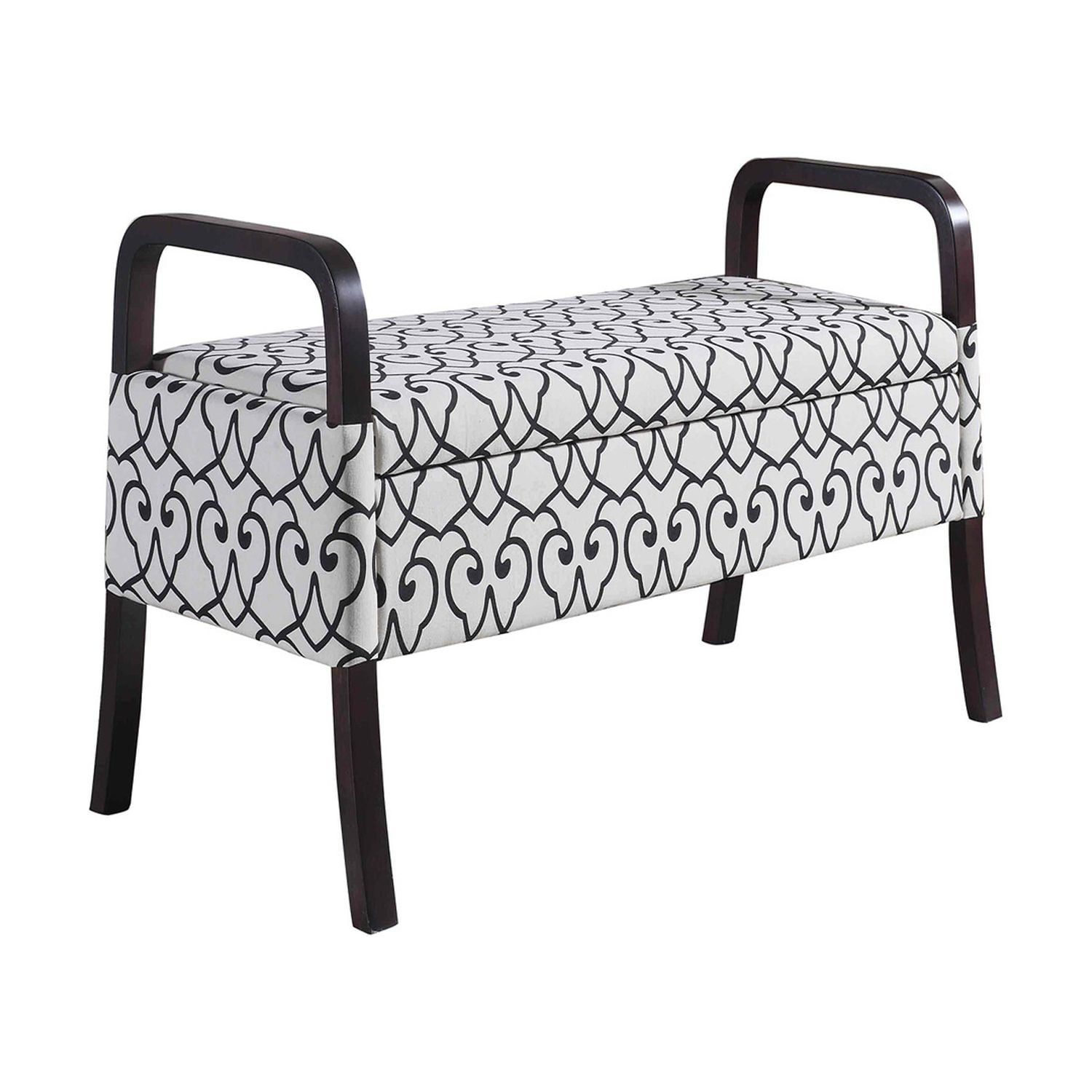 Homestock Artisanal Artistry 23.25" Tall Wooden Storage Bench, Rocco Print
