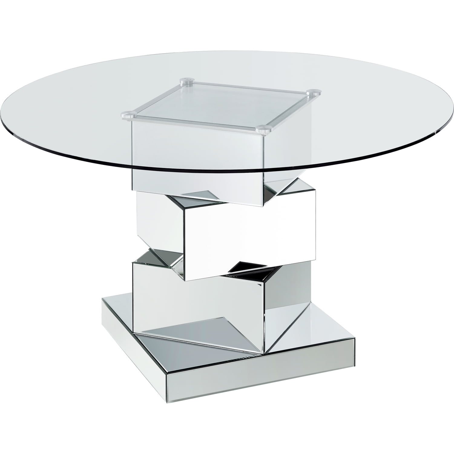 Homestock Asian Aesthetics Chrome Dining Table