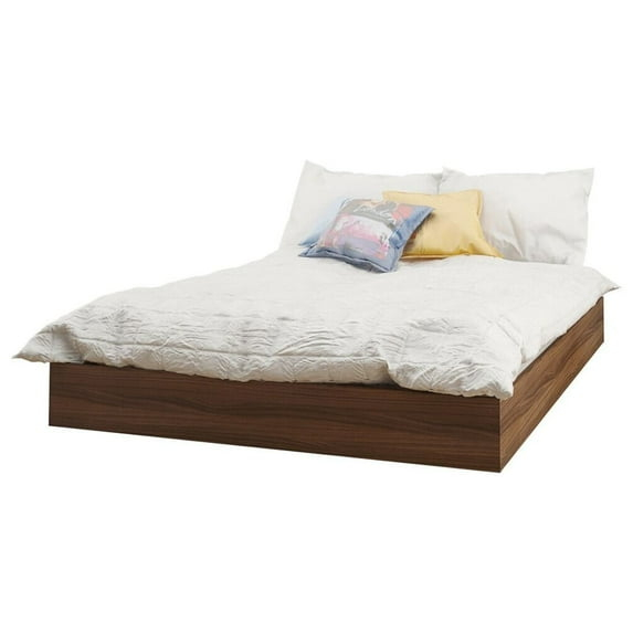 Homestock Country Cottage 345431 Full Size Platform Bed, Walnut