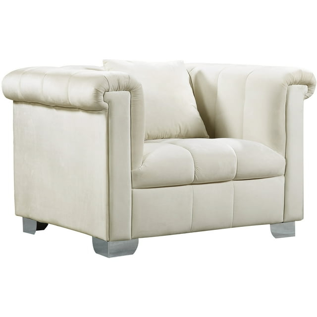 Meridian Furniture Kayla Cream Velvet Chair