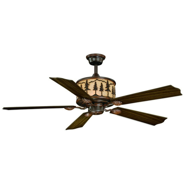 Homestock Zen Zone 56-In Rustic Tree Bronze Ceiling Fan And Remote