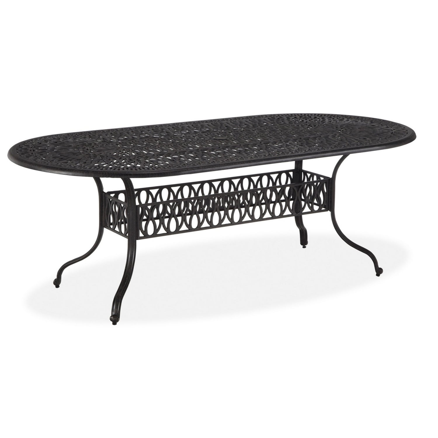 Homestyles Capri Aluminum Outdoor Dining Table in Charcoal