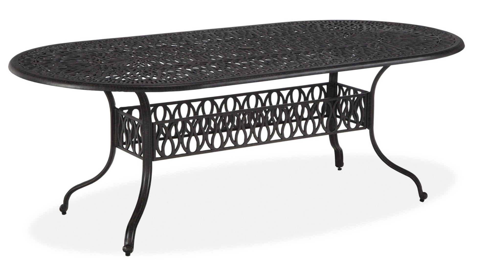 Homestyles Capri Aluminum Outdoor Dining Table in Charcoal