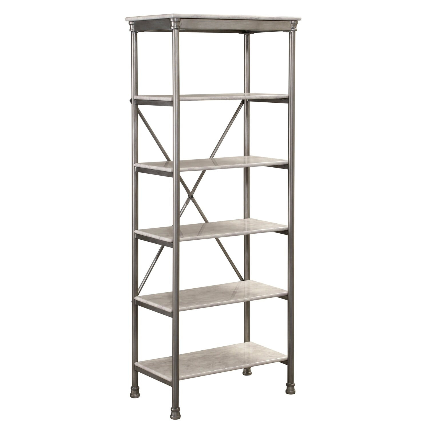 Homestyles Orleans Stainless Steel Six Tier Shelf in Gray