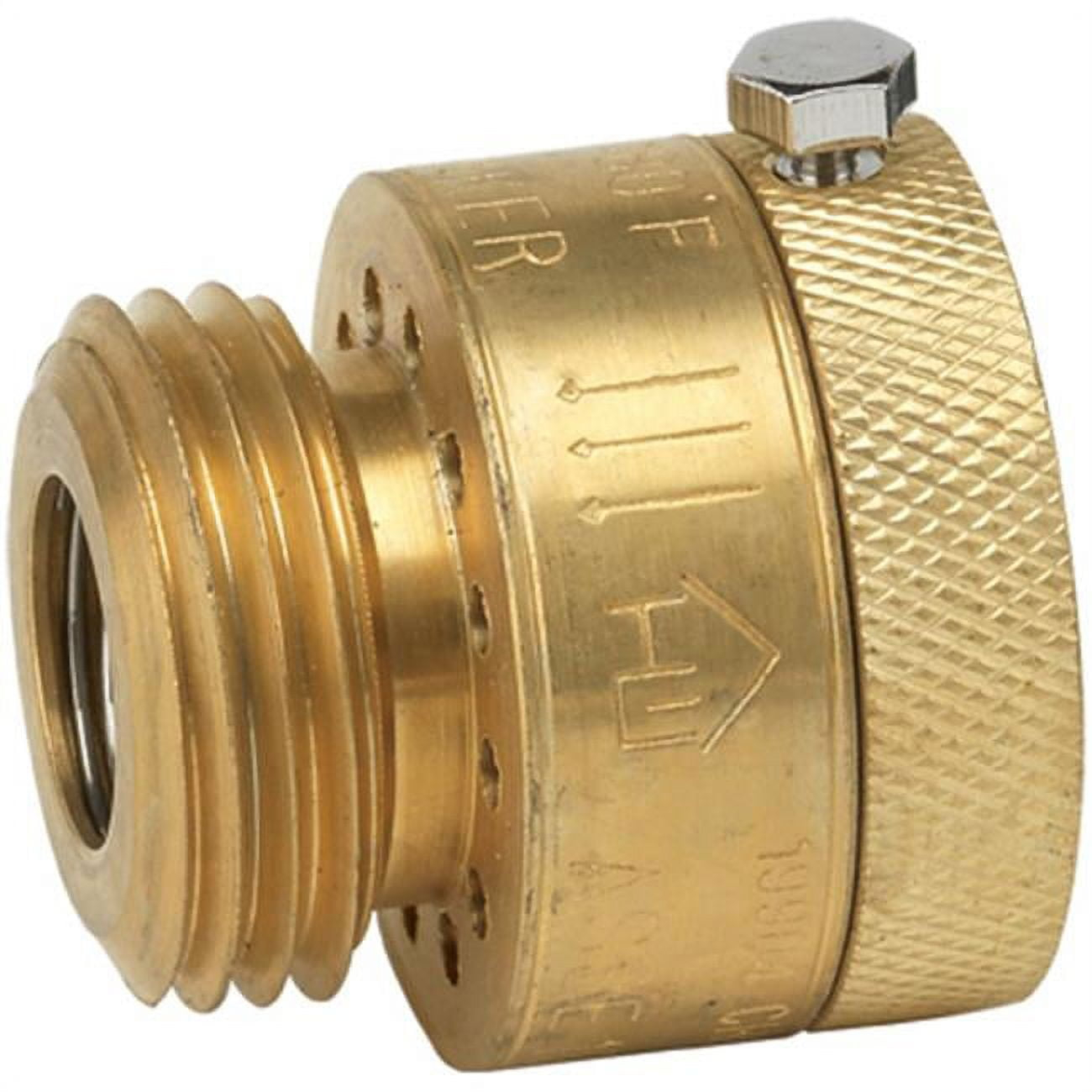 Homewerks Worldwide VACBFPZ4B Vacuum Breaker Hose Bib Backflow Preventer, 3/4 Inch, Brass