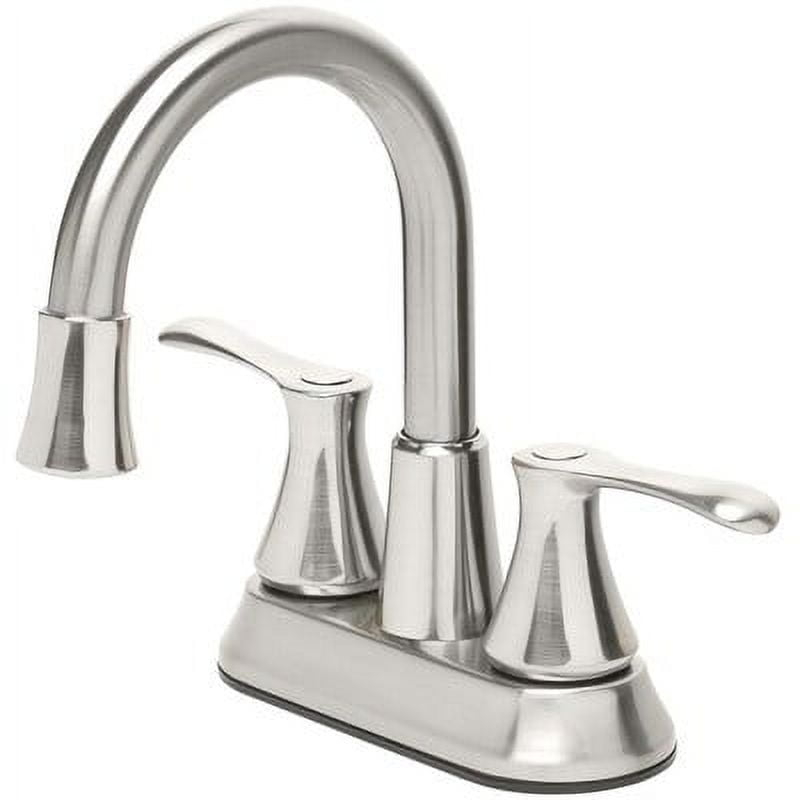 OakBrook Brushed Nickel Two-Handle Bathroom Sink Faucet 4 in. (Item #: 67513W-6104)