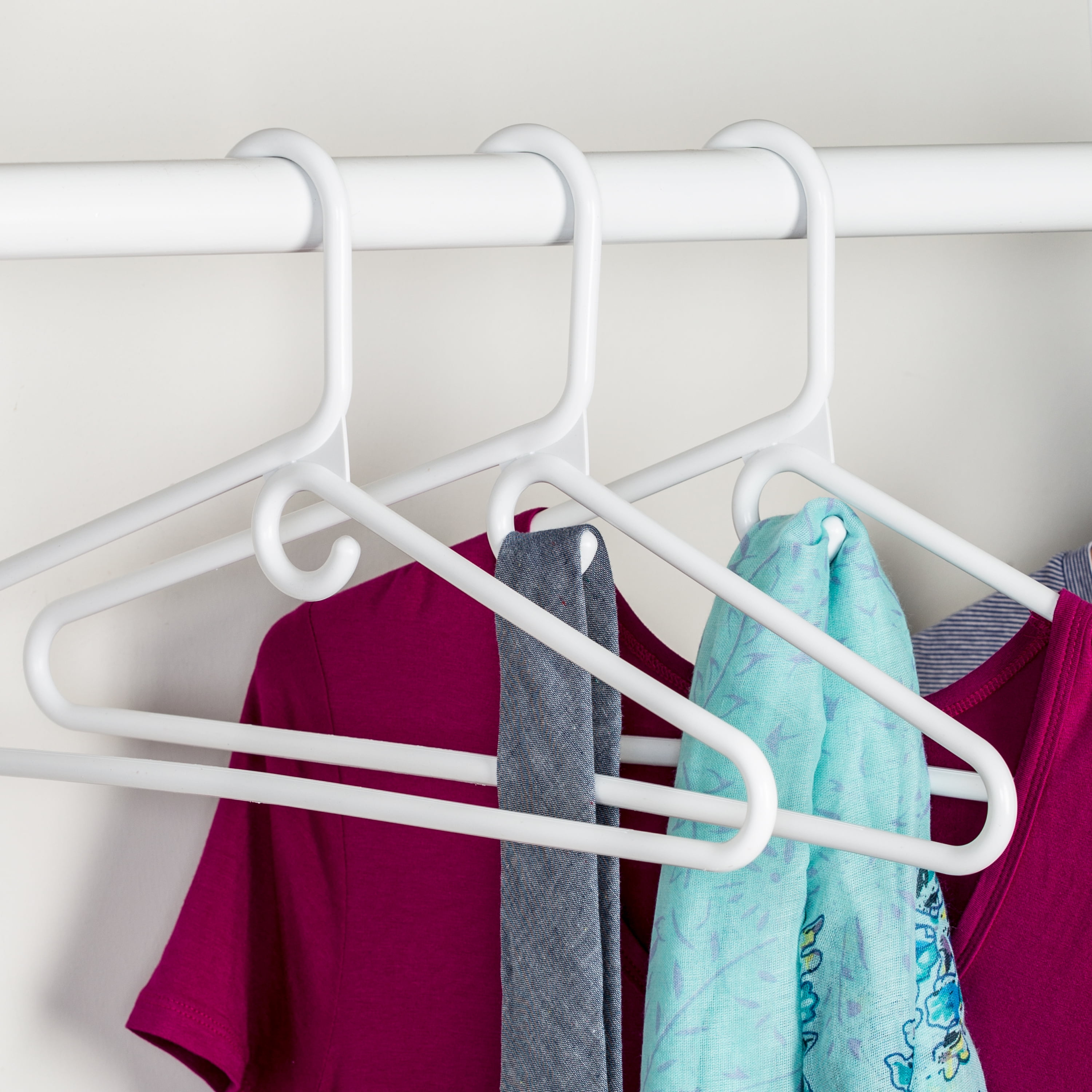 Honey-Can-Do Plastic Heavy Duty Suit Hangers, White, 18 Pack