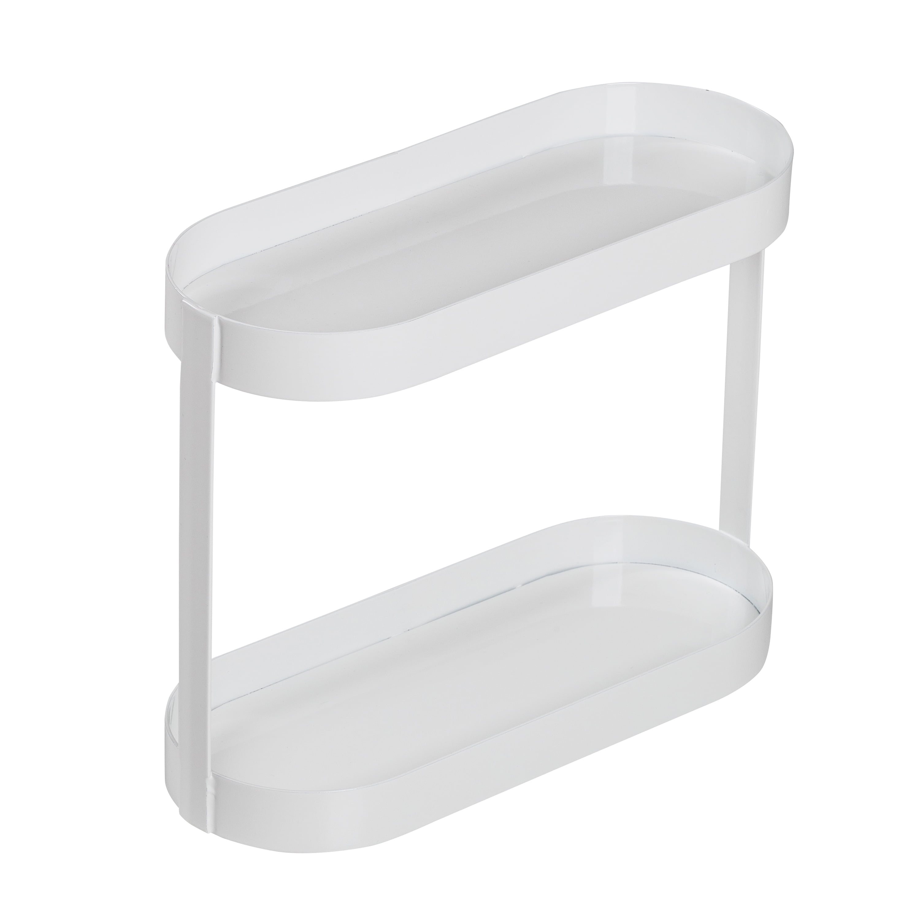 Honey-Can-Do Steel 2-Tier Bath or Cosmetics Organizer Storage Shelves, White