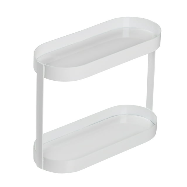 Honey-Can-Do Steel 2-Tier Bath or Cosmetics Organizer Storage Shelves, White