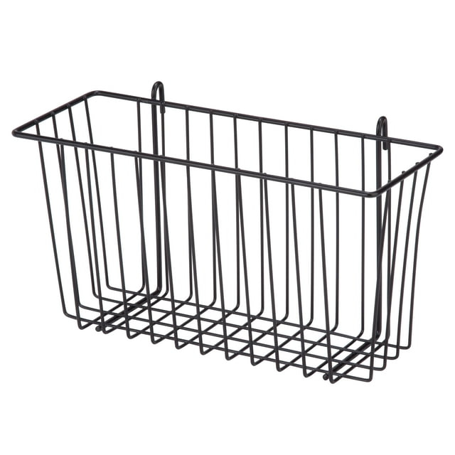 Honey-Can-Do Steel Wire Shelf Accessory Basket, Black