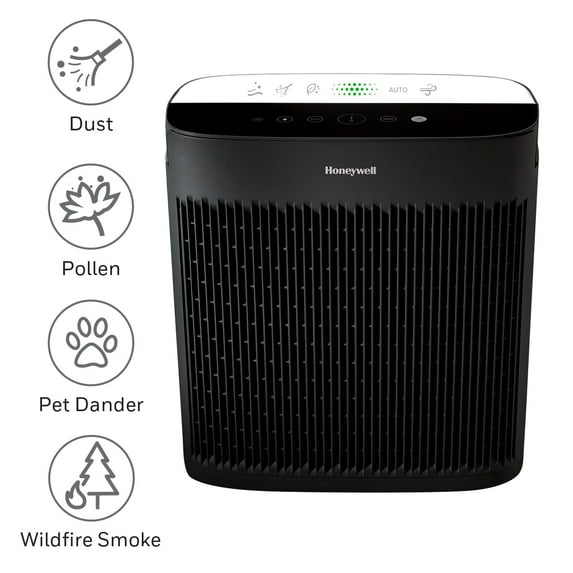 Honeywell Air Purifier, HPA5300B, 500 sq ft, HEPA Filter,  Allergen+ Plus, Smoke, Pollen, Dust Reducer