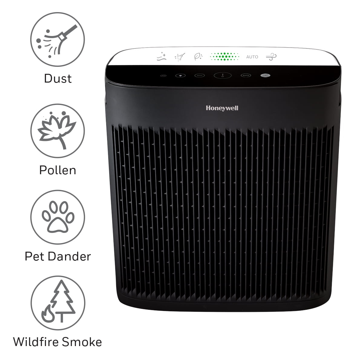 Honeywell Air Purifier, HPA5300B, 500 sq ft, HEPA Filter,  Allergen+ Plus, Smoke, Pollen, Dust Reducer