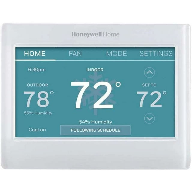 Honeywell Home RTH9600WF Smart Color Thermostat Energy Star Wi-Fi Programmable Touchscreen Alexa Ready - C-Wire Required, White