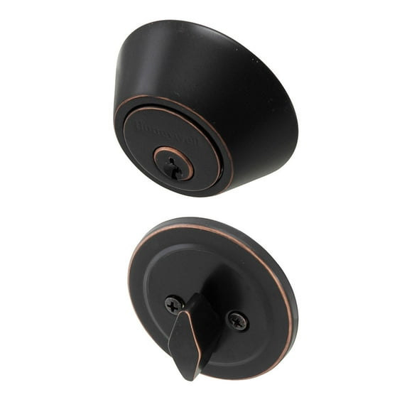 Honeywell Single Cylinder Deadbolt Door Lock, Oil Rubbed Bronze