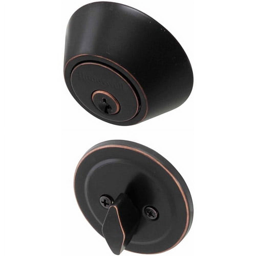 Honeywell Single Cylinder Deadbolt Door Lock, Oil Rubbed Bronze