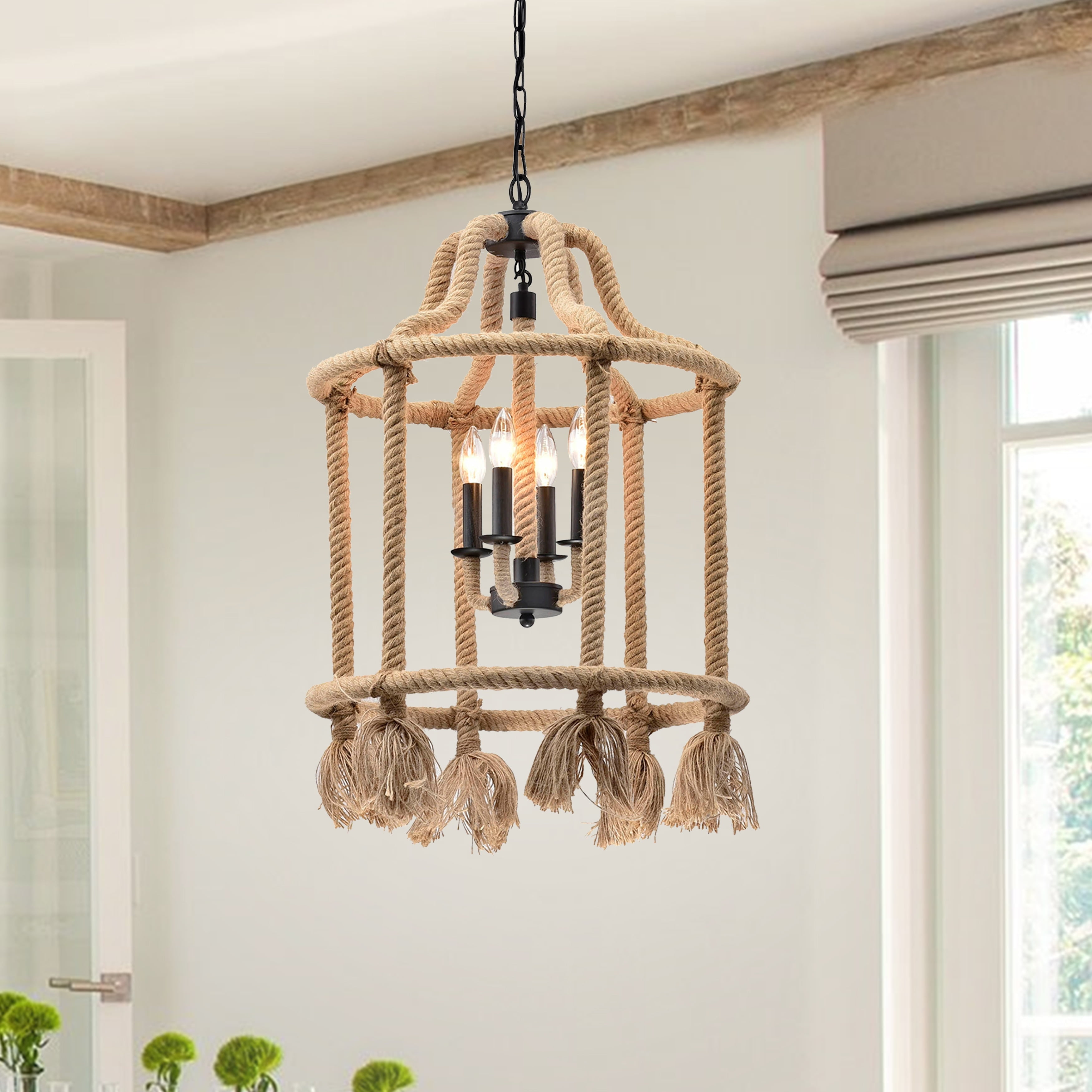 Hong Kong Best New Zhu Yuan Lighting Co. Vasna 4 - Light Lantern Cylinder Chandelier